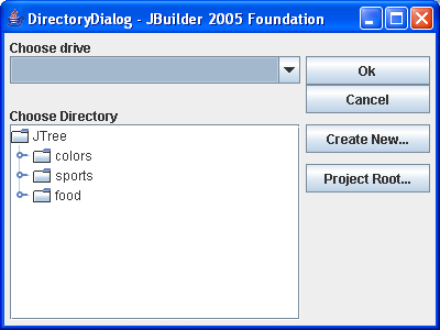 DirectoryDialog – JBuilder 2005