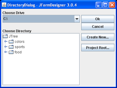 DirectoryDialog – JFormDesigner 3.0.4